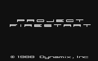 Project Firestart – Titelbildschirm