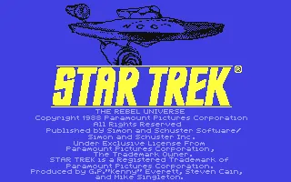 Star Trek: The Rebel Universe – Title screen