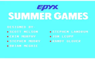 Summer Games – Title screen