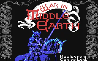 War in Middle Earth – Titulní obrazovka