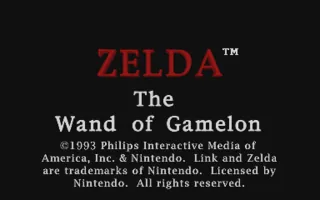 Zelda: The Wand of Gamelon – Titulní obrazovka