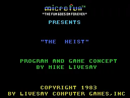 The Heist – Title screen