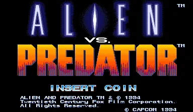Alien vs. Predator (Capcom) – Title screen
