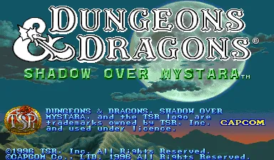 Dungeons & Dragons: Shadow over Mystara – Titelbildschirm