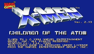 X-Men: Children of the Atom – Titulní obrazovka