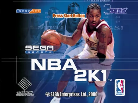 NBA 2K1 – Titulní obrazovka
