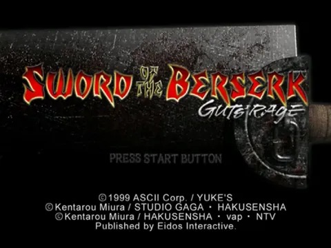 Sword of the Berserk: Guts' Rage – Titulní obrazovka