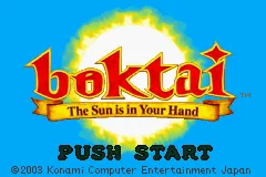 Boktai: The Sun Is in Your Hand – Titelbildschirm