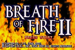 Breath of Fire II – Titulní obrazovka