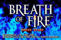 Breath of Fire – Title screen