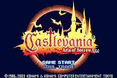 Castlevania: Aria of Sorrow – Écran-titre