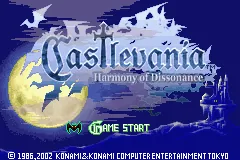Castlevania: Harmony of Dissonance – Title screen