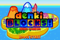 Denki Blocks! – Title screen