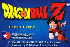 Dragon Ball Z: The Legacy of Goku – Titulní obrazovka
