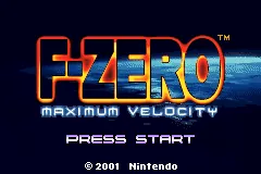 F-Zero: Maximum Velocity – Titelbildschirm