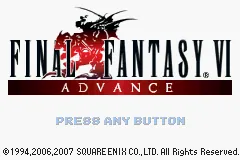 Final Fantasy VI Advance – Titulní obrazovka