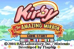 Kirby & the Amazing Mirror – Écran-titre