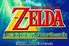 The Legend of Zelda: A Link to the Past + Four Swords – Titelbildschirm