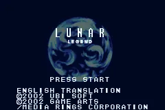 Lunar Legend – Titulní obrazovka
