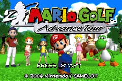 Mario Golf: Advance Tour – Titelbildschirm