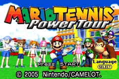 Mario Tennis: Power Tour – Titelbildschirm