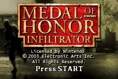 Medal of Honor: Infiltrator – Titulní obrazovka