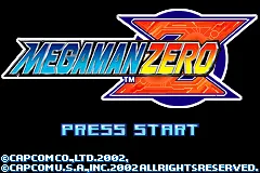 Mega Man Zero (1–4) – Titulní obrazovka