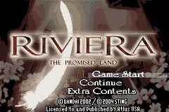 Riviera: The Promised Land – Title screen