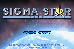 Sigma Star Saga – Titelbildschirm
