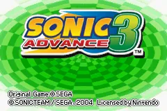 Sonic Advance 1–3 – Titulní obrazovka