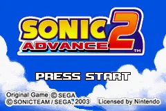 Sonic Advance 2 – Titulní obrazovka