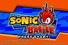 Sonic Battle – Title screen