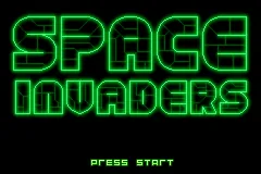 Space Invaders – Title screen