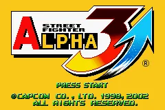 Street Fighter Alpha 3 Upper – Titelbildschirm