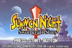 Summon Night: Swordcraft Story – Titulní obrazovka