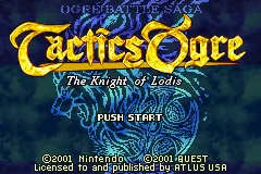 Tactics Ogre: The Knight of Lodis – Title screen