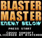 Blaster Master: Enemy Below – Title screen