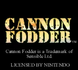 Cannon Fodder – Écran-titre
