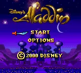 Disney's Aladdin (GBC) – Title screen