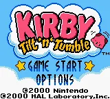 Kirby Tilt 'n' Tumble – Titulní obrazovka