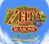 The Legend of Zelda: Oracle of Seasons – Titulní obrazovka