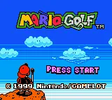 Mario Golf – Title screen