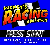 Mickey's Racing Adventure – Titelbildschirm