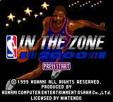 NBA In the Zone 2000 – Titulní obrazovka