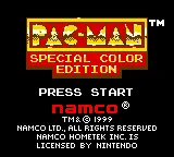 Pac-Man: Special Color Edition – Titulní obrazovka