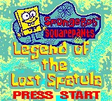 SpongeBob SquarePants: Legend of the Lost Spatula – Titulní obrazovka