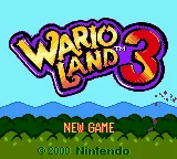 Wario Land 3 – Écran-titre