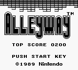 Alleyway – Titulní obrazovka