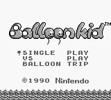 Balloon Kid – Titelbildschirm