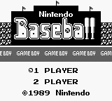 Baseball – Titulní obrazovka